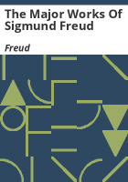 The_Major_works_of_Sigmund_Freud