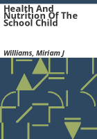 Health_and_nutrition_of_the_school_child