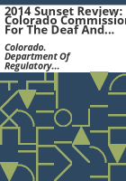 2014_sunset_review__Colorado_Commission_for_the_Deaf_and_Hard_of_Hearing