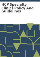 HCP_specialty_clinics_policy_and_guidelines